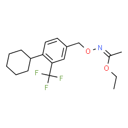 N-[[4-环己基-3-(三氟甲基)苯基]甲氧基]亚氨基乙酸乙酯结构式