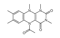 Benzo[g]pteridine-2,4(1H,3H)-dione,5-acetyl-5,10-dihydro-1,3,7,8,10-pentamethyl- Structure