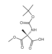 (R)-2-((tert-butoxycarbonyl)amino)-3-methoxy-2-methyl-3-oxopropanoic acid结构式