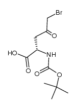 (S)-5-bromo-2-((tert-butoxycarbonyl)amino)-4-oxopentanoic acid结构式