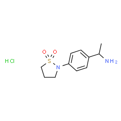 Benzenemethanamine, 4-(1,1-dioxido-2-isothiazolidinyl)-α-methyl-, hydrochloride (1:1)结构式