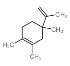 Cyclohexene,1,2,4-trimethyl-4-(1-methylethenyl)- Structure