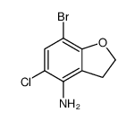 4-氨基-7-溴-5-氯-2,3-二氢苯并呋喃结构式
