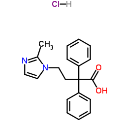 4-(2-Methyl-1H-imidazol-1-yl)-2,2-diphenylbutanoic acid hydrochloride (1:1) Structure
