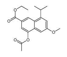 4-(乙酰基氧基)-6-甲氧基-8-(1-甲基乙基)-2-萘羧酸乙酯结构式