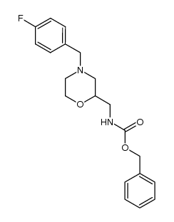 2-benzyloxycarbonylaminomethyl-4-(4-fluorobenzyl)morpholine结构式