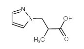 2-甲基-3-(1H-吡唑-1-基)丙酸结构式