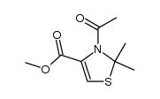 methyl 3-acetyl-2,3-dihydro-2,2-dimethyl-1,3-thiazole-4-carboxylate结构式