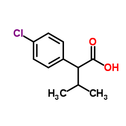 2-(p-Chlorophenyl)-3-methylbutyric Acid Structure