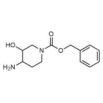 4-氨基-3-羟基哌啶-1-羧酸苄酯结构式