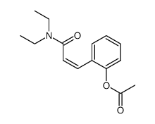 (Z)-2-(3-(diethylamino)-3-oxoprop-1-en-1-yl)phenyl acetate结构式