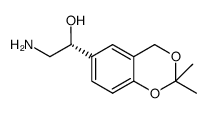 (R)-2-amino-1-(2,2-dimethyl-4H-benzo[d][1,3]dioxin-6-yl)ethanol结构式