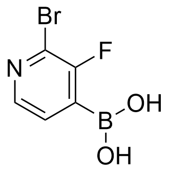 (2-溴-3-氟吡啶-4-基)硼酸结构式