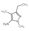3-乙基-1,4-二甲基-1H-吡唑-5-胺结构式