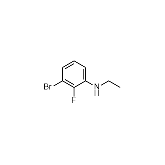 3-溴-N-乙基-2-氟苯胺结构式