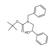 (S)-(+)-2-[N-(tert-Butoxycarbonyl)-N-(benzyl)amino]-1-phenylethanol结构式