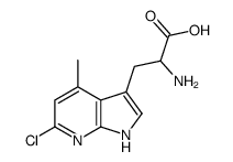 A-氨基-6-氯-4-甲基-1H-吡咯并[2,3-B]吡啶-3-丙酸结构式