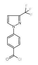 4-(3-三氟甲基)吡唑-1-基苯甲酰氯结构式