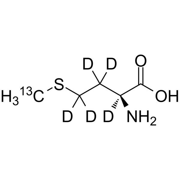 L-甲硫氨酸 13C,d5结构式