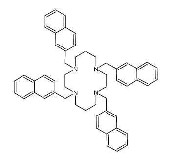 1,4,8,11-tetrakis(2-naphthylmethyl)-1,4,8,11-tetraazacyclotetradecane Structure
