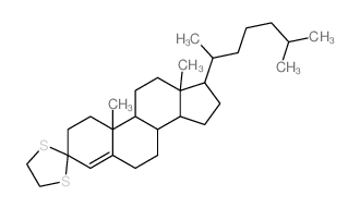10,13-dimethyl-17-(6-methylheptan-2-yl)spiro[1,2,6,7,8,9,11,12,14,15,16,17-dodecahydrocyclopenta[a]phenanthrene-3,2'-1,3-dithiolane] Structure