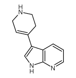 3-(1,2,3,6-四氢-4-吡啶基)-1H-吡咯并[2,3-b]吡啶结构式