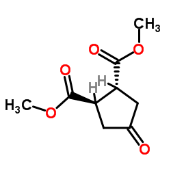 4-Oxo-cyclopentane-trans-1,2-dicarboxylic acid dimethyl ester Structure