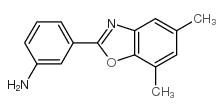 3-(5,7-二甲基-苯并噁唑-2-基)-苯胺结构式