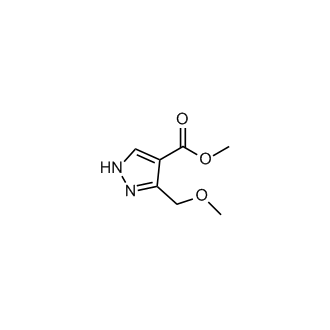 3-(甲氧基甲基)-1H-吡唑-4-羧酸甲酯结构式
