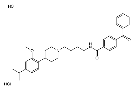 4-苄基-N-(4-(4-(4-异丙基-2-甲氧基苯基)哌啶-1-基)丁基)苯甲酰胺二盐酸盐结构式
