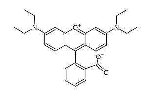 9-(2-carboxylatophenyl)-3,6-bis(diethylamino)xanthylium structure