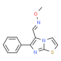 6-PHENYLIMIDAZO[2,1-B][1,3]THIAZOLE-5-CARBALDEHYDE O-METHYLOXIME结构式