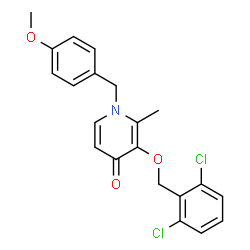3-[(2,6-Dichlorobenzyl)oxy]-1-(4-methoxybenzyl)-2-methyl-4(1H)-pyridinone Structure