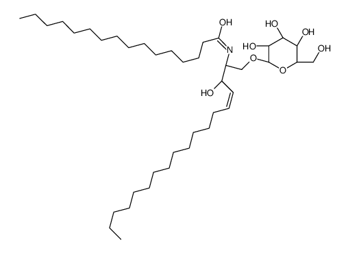 D-半乳糖基-β-1,1'N-棕榈酰-D-赤型-鞘氨醇结构式