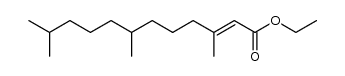 (+/-)-(E)-3,7,11-trimethyldodec-2-enoic acid ethyl ester结构式