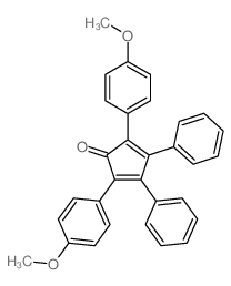 2,5-bis(4-methoxyphenyl)-3,4-diphenylcyclopenta-2,4-dien-1-one结构式