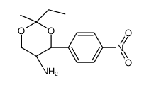 (4S,5S)-2-ethyl-2-methyl-4-(4-nitrophenyl)-1,3-dioxan-5-amine结构式