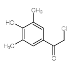 2-氯-1-(4-羟基-3,5-二甲基苯基)-1-乙酮结构式