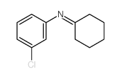 Benzenamine, 3-chloro-N-cyclohexylidene- Structure
