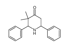 3,3-dimethyl-2,6-diphenylpiperidin-4-one结构式