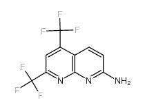 5,7-Bis(trifluoromethyl)-1,8-naphthyridin-2-amine Structure
