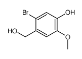 5-bromo-4-(hydroxymethyl)-2-methoxyphenol结构式