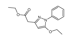 ethyl 2-(5-ethoxy-1-phenylpyrazol-3-yl)acetate Structure