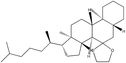 Cholestan-7-one, cyclic 1,2-ethanediyl acetal, (5alpha)- Structure