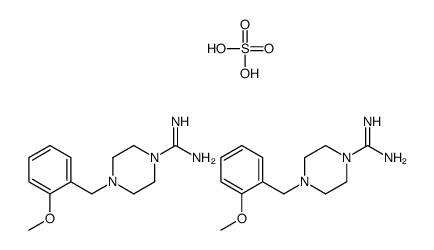 4-[(2-methoxyphenyl)methyl]piperazine-1-carboximidamide,sulfuric acid结构式