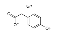Benzeneacetic acid, 4-hydroxy-, disodium salt Structure