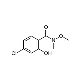 4-氯-2-羟基-N-甲氧基-N-甲基苯甲酰胺结构式