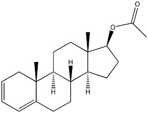 Androsta-2,4-dien-17-ol, acetate, (17b)-.结构式