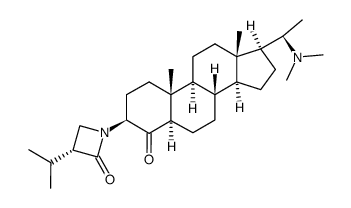 (3R)-1-[(20S)-20-(Dimethylamino)-4-oxo-5α-pregnan-3β-yl]-3-isopropylazetidin-2-one结构式