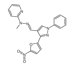 3-(5-nitro-2-furyl)-1-phenylpyrazole-4-carboxaldehydemethyl-(2-pyridyl)hydrazone Structure